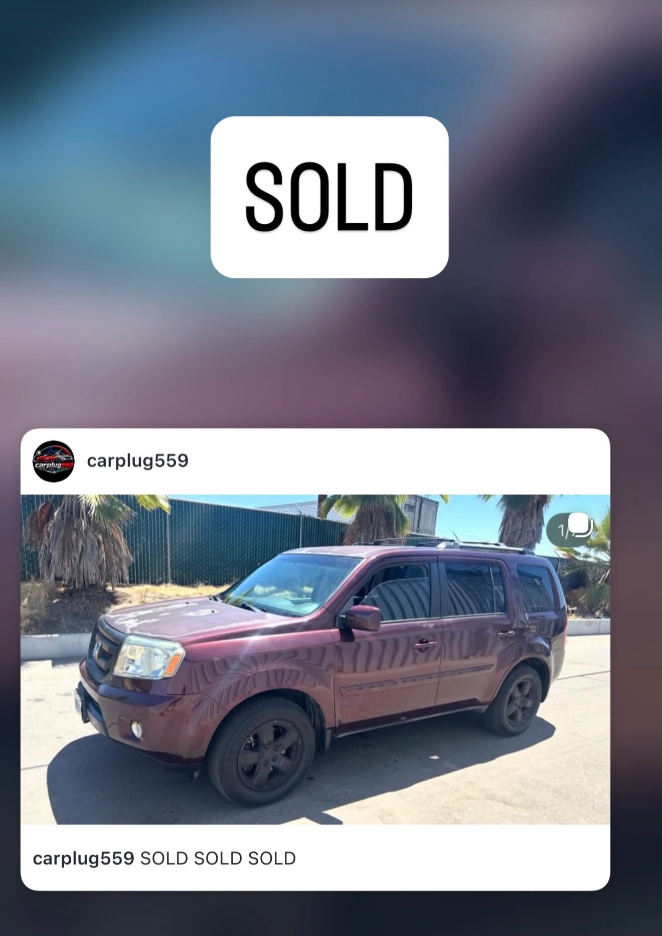 Sold SUV — @carplug559